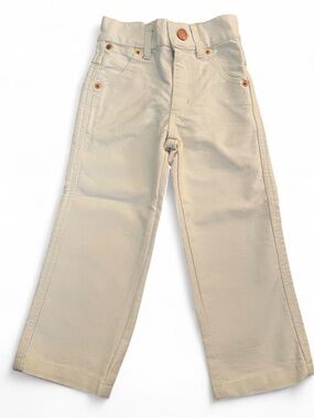 NWOT Flora and Henri Cream Straight Leg Jeans Girls Size 2Y